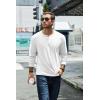imageCOOFANDY Mens Henley TShirt Long Sleeve Casual Lightweight Pullover Shirts Soft Stretch Basic Tees Fall TopsWhite