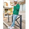 imageCOOFANDY Mens Hooded Sweatshirts Long Sleeve Casual Pullover Hoodie Waffle Knit Sweatshirt with PocketGreen