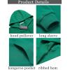 imageCOOFANDY Mens Hooded Sweatshirts Long Sleeve Casual Pullover Hoodie Waffle Knit Sweatshirt with PocketGreen