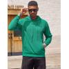 imageCOOFANDY Mens Hooded Sweatshirts Long Sleeve Casual Pullover Hoodie Waffle Knit Sweatshirt with PocketGreen