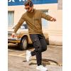 imageCOOFANDY Mens Hooded Sweatshirts Long Sleeve Casual Pullover Hoodie Waffle Knit Sweatshirt with PocketLight Brown