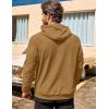 imageCOOFANDY Mens Hooded Sweatshirts Long Sleeve Casual Pullover Hoodie Waffle Knit Sweatshirt with PocketLight Brown