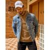 imageCOOFANDY Mens Hooded Sweatshirts Long Sleeve Casual Pullover Hoodie Waffle Knit Sweatshirt with PocketLight Brown