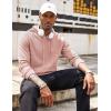 imageCOOFANDY Mens Hooded Sweatshirts Long Sleeve Casual Pullover Hoodie Waffle Knit Sweatshirt with PocketMisty Rose