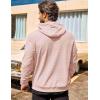 imageCOOFANDY Mens Hooded Sweatshirts Long Sleeve Casual Pullover Hoodie Waffle Knit Sweatshirt with PocketMisty Rose