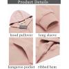 imageCOOFANDY Mens Hooded Sweatshirts Long Sleeve Casual Pullover Hoodie Waffle Knit Sweatshirt with PocketMisty Rose