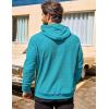 imageCOOFANDY Mens Hooded Sweatshirts Long Sleeve Casual Pullover Hoodie Waffle Knit Sweatshirt with PocketPeacock Blue