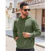imageCOOFANDY Mens Hooded Sweatshirts Long Sleeve Casual Waffle Knit Pullover Hoodies with Kanga PocketArmy Green