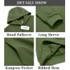 imageCOOFANDY Mens Hooded Sweatshirts Long Sleeve Casual Waffle Knit Pullover Hoodies with Kanga PocketArmy Green