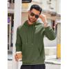 imageCOOFANDY Mens Hooded Sweatshirts Long Sleeve Casual Waffle Knit Pullover Hoodies with Kanga PocketArmy Green
