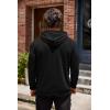 imageCOOFANDY Mens Hoodie Sweatshirts Casual Drawstring Hoodies Fashion Hooded Collar Athletic Pullover with PocketBlack