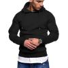 imageCOOFANDY Mens Hoodie Sweatshirts Casual Drawstring Hoodies Fashion Hooded Collar Athletic Pullover with PocketBlack