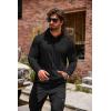 imageCOOFANDY Mens Hoodie Sweatshirts Casual Drawstring Hoodies Fashion Hooded Collar Athletic Pullover with PocketBlack