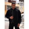 imageCOOFANDY Mens Hoodie Sweatshirts Casual Drawstring Hoodies Fashion Hooded Collar Athletic Pullover with PocketBlack