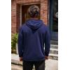 imageCOOFANDY Mens Hoodie Sweatshirts Casual Drawstring Hoodies Fashion Hooded Collar Athletic Pullover with PocketBlue