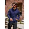 imageCOOFANDY Mens Hoodie Sweatshirts Casual Drawstring Hoodies Fashion Hooded Collar Athletic Pullover with PocketBlue