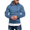 imageCOOFANDY Mens Hoodie Sweatshirts Casual Drawstring Hoodies Fashion Hooded Collar Athletic Pullover with PocketDark Blue