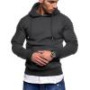 imageCOOFANDY Mens Hoodie Sweatshirts Casual Drawstring Hoodies Fashion Hooded Collar Athletic Pullover with PocketDark Gray