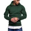 imageCOOFANDY Mens Hoodie Sweatshirts Casual Drawstring Hoodies Fashion Hooded Collar Athletic Pullover with PocketDark Green