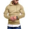imageCOOFANDY Mens Hoodie Sweatshirts Casual Drawstring Hoodies Fashion Hooded Collar Athletic Pullover with PocketKhaki