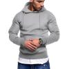 imageCOOFANDY Mens Hoodie Sweatshirts Casual Drawstring Hoodies Fashion Hooded Collar Athletic Pullover with PocketLight Gray