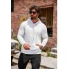 imageCOOFANDY Mens Hoodie Sweatshirts Casual Drawstring Hoodies Fashion Hooded Collar Athletic Pullover with PocketWhite