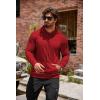 imageCOOFANDY Mens Hoodie Sweatshirts Casual Drawstring Hoodies Fashion Hooded Collar Athletic Pullover with PocketWine Red