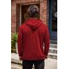 imageCOOFANDY Mens Hoodie Sweatshirts Casual Drawstring Hoodies Fashion Hooded Collar Athletic Pullover with PocketWine Red