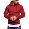 imageCOOFANDY Mens Hoodie Sweatshirts Casual Drawstring Hoodies Fashion Hooded Collar Athletic Pullover with PocketWine Red