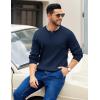 imageCOOFANDY Mens Knit Henley Sweater Long Sleeve Button Down Fall Sweaters and PulloversBlue Violet