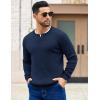 imageCOOFANDY Mens Knit Henley Sweater Long Sleeve Button Down Fall Sweaters and PulloversBlue Violet