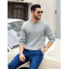imageCOOFANDY Mens Knit Henley Sweater Long Sleeve Button Down Fall Sweaters and PulloversLight Grey