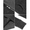 imageCOOFANDY Mens Knitted Turtleneck Pullover Shawl Collar Sweaters Slim Fit High Neck Hoodies with PocketsBlack