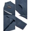 imageCOOFANDY Mens Knitted Turtleneck Pullover Shawl Collar Sweaters Slim Fit High Neck Hoodies with PocketsBlue