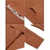 imageCOOFANDY Mens Knitted Turtleneck Pullover Shawl Collar Sweaters Slim Fit High Neck Hoodies with PocketsCaramel