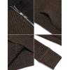 imageCOOFANDY Mens Knitted Turtleneck Pullover Shawl Collar Sweaters Slim Fit High Neck Hoodies with PocketsCoffee