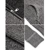 imageCOOFANDY Mens Knitted Turtleneck Pullover Shawl Collar Sweaters Slim Fit High Neck Hoodies with PocketsGrey