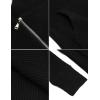 imageCOOFANDY Mens Knitted Turtleneck Pullover Shawl Collar Sweaters Slim Fit High Neck Hoodies with PocketsPure Black