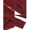 imageCOOFANDY Mens Knitted Turtleneck Pullover Shawl Collar Sweaters Slim Fit High Neck Hoodies with PocketsWine Red