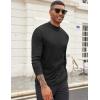 imageCOOFANDY Mens Mock Turtleneck Long Sleeve Shirts Slim Fit Basic TShirt Lightweight Ribbed Pullover Sweater1 Packblack