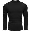 imageCOOFANDY Mens Mock Turtleneck Long Sleeve Shirts Slim Fit Basic TShirt Lightweight Ribbed Pullover Sweater1 Packblack