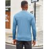 imageCOOFANDY Mens Mock Turtleneck Long Sleeve Shirts Slim Fit Basic TShirt Lightweight Ribbed Pullover Sweater1 Packblue