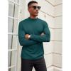 imageCOOFANDY Mens Mock Turtleneck Long Sleeve Shirts Slim Fit Basic TShirt Lightweight Ribbed Pullover Sweater1 Packgreen