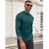 imageCOOFANDY Mens Mock Turtleneck Long Sleeve Shirts Slim Fit Basic TShirt Lightweight Ribbed Pullover Sweater1 Packgreen