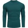 imageCOOFANDY Mens Mock Turtleneck Long Sleeve Shirts Slim Fit Basic TShirt Lightweight Ribbed Pullover Sweater1 Packgreen
