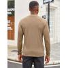 imageCOOFANDY Mens Mock Turtleneck Long Sleeve Shirts Slim Fit Basic TShirt Lightweight Ribbed Pullover Sweater1 Packkhaki