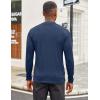imageCOOFANDY Mens Mock Turtleneck Long Sleeve Shirts Slim Fit Basic TShirt Lightweight Ribbed Pullover Sweater1 Packnavy Blue