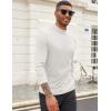 imageCOOFANDY Mens Mock Turtleneck Long Sleeve Shirts Slim Fit Basic TShirt Lightweight Ribbed Pullover Sweater1 Packwhite