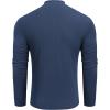 imageCOOFANDY Mens Mock Turtleneck Long Sleeve Shirts Slim Fit Basic TShirt Lightweight Ribbed Pullover Sweater2 Packblack  Navy Blue