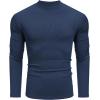 imageCOOFANDY Mens Mock Turtleneck Long Sleeve Shirts Slim Fit Basic TShirt Lightweight Ribbed Pullover Sweater2 Packblack  Navy Blue